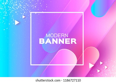 Holographic geometry background. Layered shapes composition. Dynamic line. Space for text. Square frame.