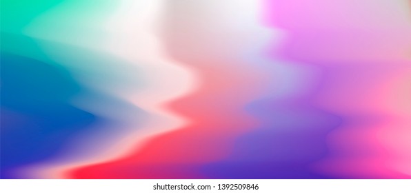 Holographic glitched screen, distortion no signal TV effect. Vector futuristic cyberpunk vaporwave design template.