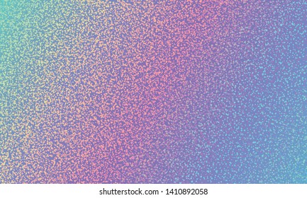 Holographic glitter grunge polka dot textured diagonal gradient colorful vector backdrop