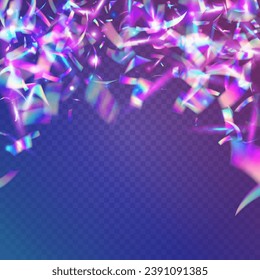 Holographic Glitter. Unicorn Foil. Laser Abstract Decoration. Bokeh Glare. Pink Retro Sparkles. Blur Prism. Luxury Art. Neon Tinsel. Purple Holographic Glitter