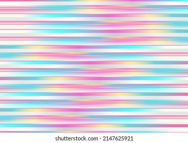 Holographic glossy stripes geometric abstract tech background. Vector art colorful design