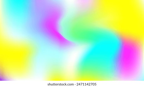 Gradiente holográfico. Fondo Abstractas. Textura irisada. Fallo suave. Tarjeta de fantasía. Fondo Multicolor Pop. Malla de moda. Textura de neón violeta. Degradado holográfico azul