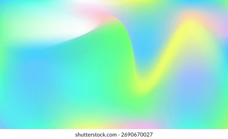 Holographic Gradient. Abstract Background. Metal Cover. Psychedelic Retro Texture. Pop Multicolor Backdrop. Trendy Fluid. Hologram Background. Blur Effect. Blue Holographic Gradient