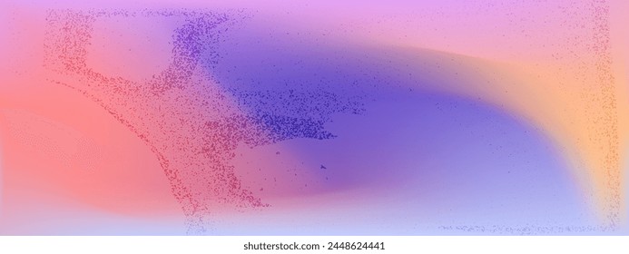 Holographic gradient background with noise. Abstract wave blur pastel color with grain. Holographic y2k light vector illustration