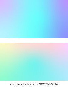 Fondo de degradado holográfico. Para pantallas, fondos de pantalla, cubiertas y otros diseños. El vector puede ampliarse a cualquier tamaño.