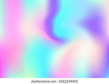 Holographic Gradient. Blue Metal Texture. Blur Creative Template. Shiny Glitch. Metalic Foil. Liquid Paper. Pearlescent Background. Abstract Background. Pink Holographic Gradient