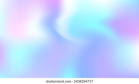 Gradiente holográfico. Textura Blue Pop. Malla moderna. Holograma de fondo. Desenfocar pancarta. Fondo perlado. Folleto geométrico suave. Luz metálica. Degradado holográfico rosado