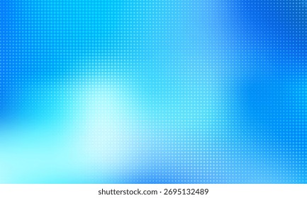 Holografischer Farbverlauf mit Rasterpunkten Hintergrund. Vektorgrafik. Abstrakte Punkte im Pop-Art-Stil auf abstraktem unscharfem Hintergrund