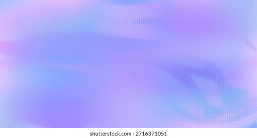 Plano de fundo de pontos de meio-tom de gradiente holográfico. Ilustração vetorial. Abstrato estilo pop art pontos no plano de fundo abstrato borrão