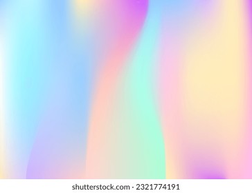 Holographic Gradient. Hologram Background. Blur Futuristic Illustration. Purple Metal Background. Pearlescent Texture. Kawaii Card. Rainbow Flyer. Soft Surface. Pink Holographic Gradient