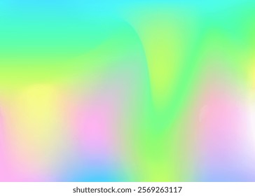 Holographic Gradient. Hologram Texture. Soft Minimalist Brochure. Blur Cover. Pop Pattern. Minimal Paper. Yellow Retro Background. Pearlescent Texture. Pink Holographic Gradient