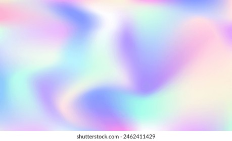 Gradiente holográfico. Textura irisada. Textura Blue Blur. Papel plástico. Fondo Abstractas. Cartel retro. Folleto de holografía de neón. Malla cromada. Degradado holográfico rosado