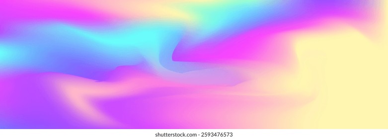 Holographic Gradient. Iridescent Texture. Violet Retro Background. Rainbow Mesh. Neon Minimalist Backdrop. Graphic Paper. Hologram Texture. Pop Banner. Blue Holographic Gradient