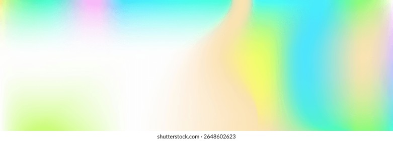 Holographic Gradient. Iridescent Texture. Yellow Metal Background. Neon Cover. Shiny Spectrum Brochure. Vintage Foil. Hologram Background. Pop Design. Green Holographic Gradient