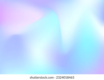 Gradiente holográfico. Imagen metálica. Textura abstracta. Fondo del Holograma. Luz arcoiris. Textura pop púrpura. Ilustración geométrica suave. Foil moderno. Gradiente holográfico rosa