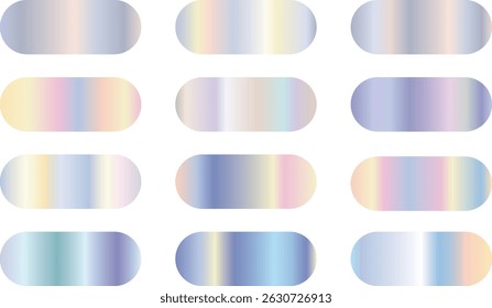 Holographic Gradient Metallic Color Swatches