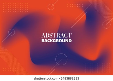 Holographic gradient modern background in blue and red .Vector illustration