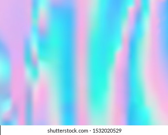 Holographic gradient neon vector illustration. Mesmerizing iridescent mermaid background. Polar lights liquid colors background. Stylish gradient neon holographic backdrop shimmer print.