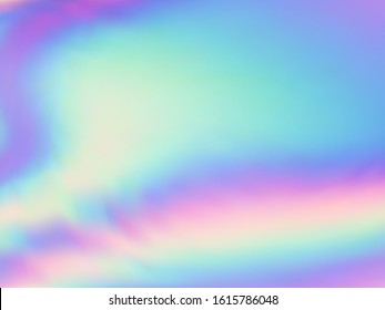 Holographic gradient neon vector illustration. Ombre iridescent mermaid background. Liquid colors explosion background. Translucent gradient neon holographic backdrop shimmer print.