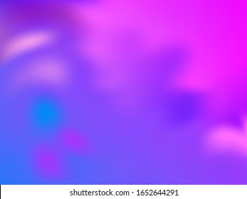 Holographic gradient neon vector illustration. Elegant blue purple ultraviolet background. Hologram colors liquid background. Colorful gradient neon holographic backdrop shimmer print.