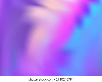 Holographic gradient neon vector illustration. Bright blue purple ultraviolet background. Liquid colors splash background. luminous gradient neon holographic backdrop shimmer print.