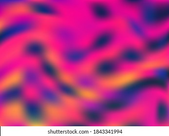 Holographic gradient neon vector illustration. Opalescence neon party graphics background. Liquid colors explosion background. Ombre gradient neon holographic backdrop shimmer print.