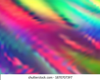 Holographic gradient neon vector illustration. Mesmerizing rainbow spectrum background. Liquid colors neon background. Stylish gradient neon holographic backdrop shimmer print.