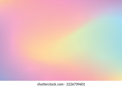 Holographic gradient neon vector illustration  Fashionable pastel rainbow unicorn background  Hologram colors liquid background  Translucent gradient neon holographic backdrop shimmer print 