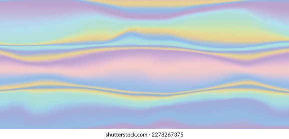 Holographic gradient neon vector illustration. Fashionable pastel rainbow unicorn background. Hologram colors liquid background.
