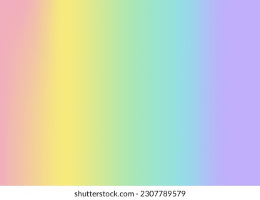 Holographic gradient neon vector illustration. Fashionable pastel rainbow unicorn background. Hologram colors liquid background. Translucent gradient neon holographic backdrop shimmer print.	