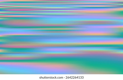 Ilustración vectorial de neón de gradiente holográfico. Superficie líquida Abstractas