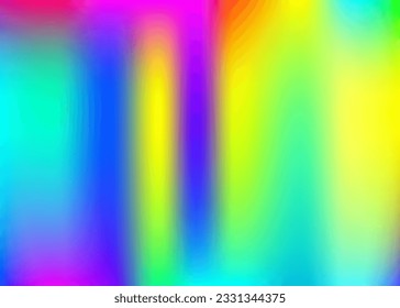 Holographic Gradient. Pearlescent Texture. Violet Soft Texture. Unicorn Flyer. Hologram Background. Girlie Paper. Blur Concept. Neon Geometric Illustration. Pink Holographic Gradient