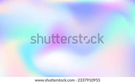 Holographic Gradient. Pink Pop Texture. Retro Image. Soft Multicolor Template. Hologram Background. Kawaii Light. Iridescent Background. Rainbow Cover. Blue Holographic Gradient