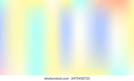 Holographic Gradient. Pink Shiny Background. Pearlescent Texture. Pop Concept. Abstract Texture. Rainbow Cover. Blur Multicolor Illustration. Modern Card. Blue Holographic Gradient
