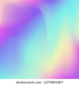 Gradiente holográfico. Fondo suave rosado. Banner pop. Fondo de Gasolina Retro. Tarjeta de moda. Antecedentes abstractos. Luz Líquida. Textura del Holograma. Gradiente holográfico violeta