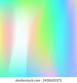 Holographic Gradient. Pop Mesh. Neon Geometry Brochure. Psychedelic Retro Texture. Girlie Paper. Iridescent Background. Hologram Background. Shiny Poster. Green Holographic Gradient