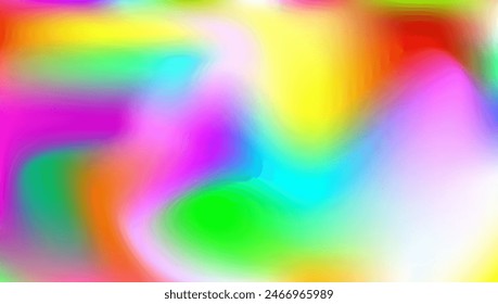 Holografischer Farbverlauf. Retro-Banner. Plastikflüssigkeit. Irisierende Textur. In: Shiny Holography Broschüre. In: Rainbow Flyer. Hologramm-Hintergrund. Lila Neon Textur. Rosa holografischer Verlauf
