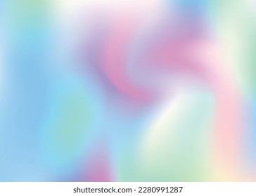 Holographic Gradient. Retro Vector. Blue Metal Background. Cosmos Paper. Pearlescent Texture. Abstract Texture. Minimal Fluid. Soft Creative Invitation. Pink Holographic Gradient