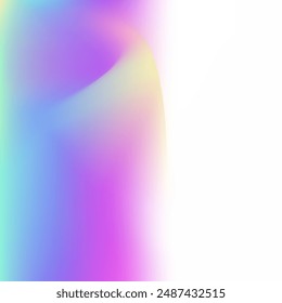 Holographic Gradient. Shiny Spectrum Illustration. Trendy Light. Pearlescent Background. Blur Glitter. Iridescent Background. Liquid Foil. Pink Metal Texture. Blue Holographic Gradient