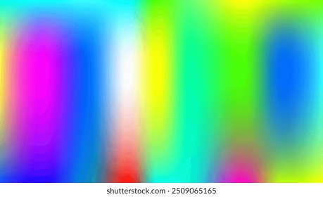 Gradiente holográfico. Vector brillante. Plantilla creativa retro. Malla mínima. Textura perlescente. Volante de fantasía. Fondo de desenfoque rosa. Fondo del holograma. Gradiente holográfico púrpura