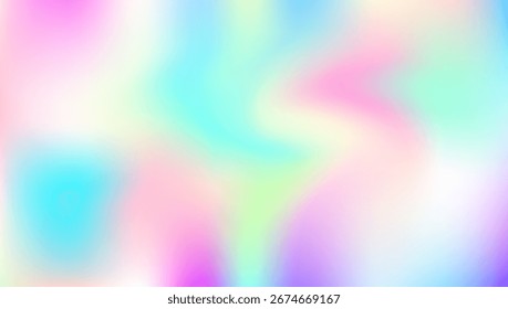 Gradiente holográfico. Convite de Espectro Suave. Textura Do Holograma. Conceito Neon. Fundo de desfoque violeta. Textura abstrata. Luz líquida. Malha moderna. Gradiente holográfico rosa