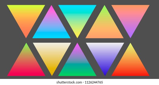 Holographic gradient triangle, vector
