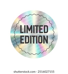 Holografische Farbverlauf Vektor Aufkleber, Label Verkauf Hologramm Emblem Label für Shop Online-Verkauf Premium-Qualität. Limitierte Auflage. Web-Design, e-commercial, ideal für alle Produkte.