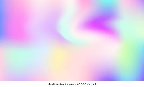 Holographic Gradient. Vintage Light. Neon Futuristic Invitation. Purple Soft Background. Iridescent Background. Kawaii Cover. Retro Image. Pearlescent Texture. Pink Holographic Gradient