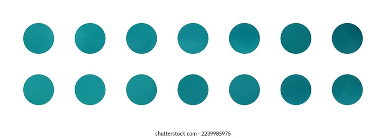 Holographic green circle gradients set. Neon sphere buttons.