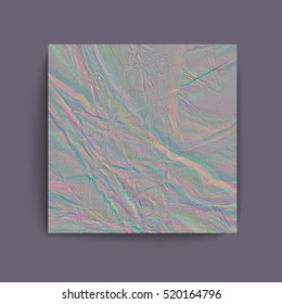 Holographic grey foil abstract background. Vector illustration creative project design