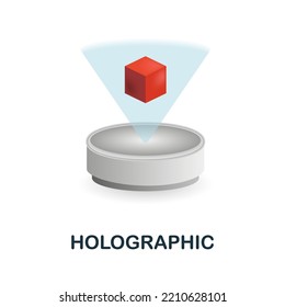 Holographic icon. 3d illustration from future technology collection. Creative Holographic 3d icon for web design, templates, infographics and more