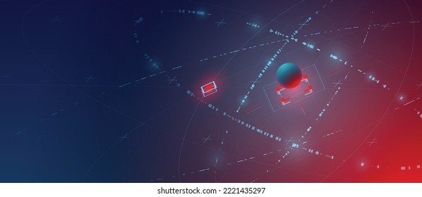 Interfaz holográfica que muestra la detección de anomalías. Inteligencia artificial. Amenaza cibernética. Fondo de tecnología futurista