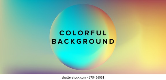 Holographic Iridescent circle. Modern futurisitc vector background for web design.