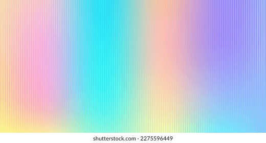 Holographic iridescent texture background, holographic foil color gradient. Vector abstract holographic rainbow background with iridescent colors blend pattern